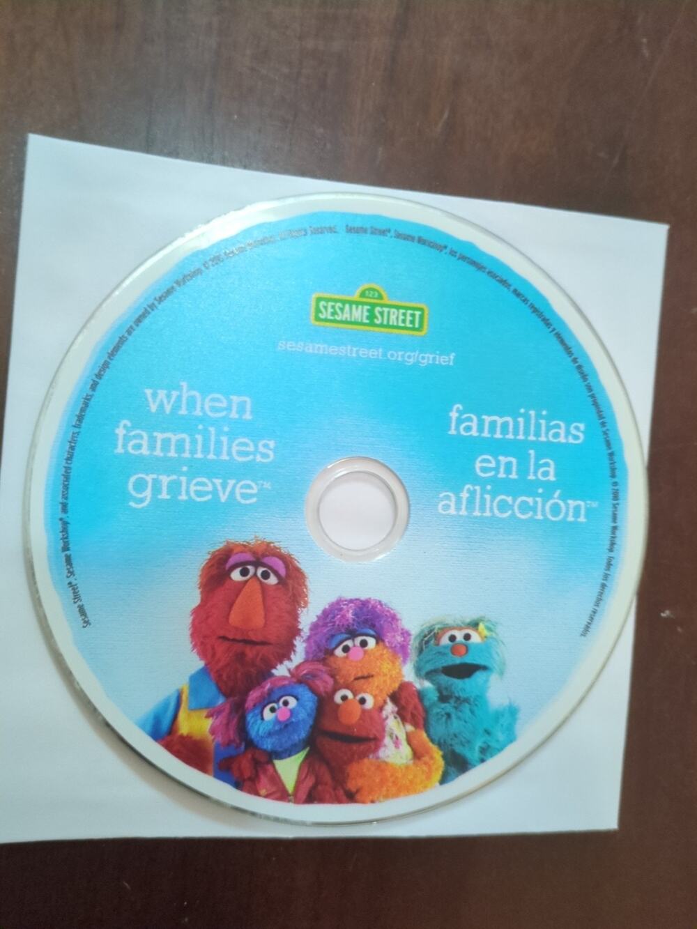Sesame Street When Families Grieve Kit DVD English & Spanish disc only